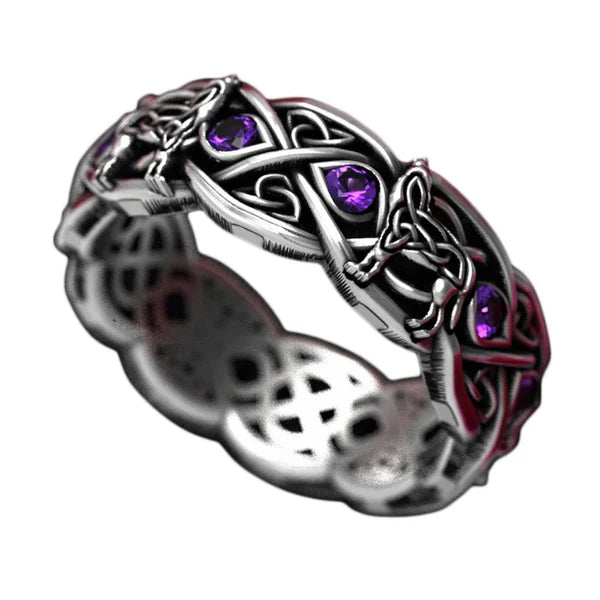 Amethyst Wolf Mission Ring